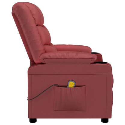 vidaXL Fauteuil relax bordeaux en similicuir