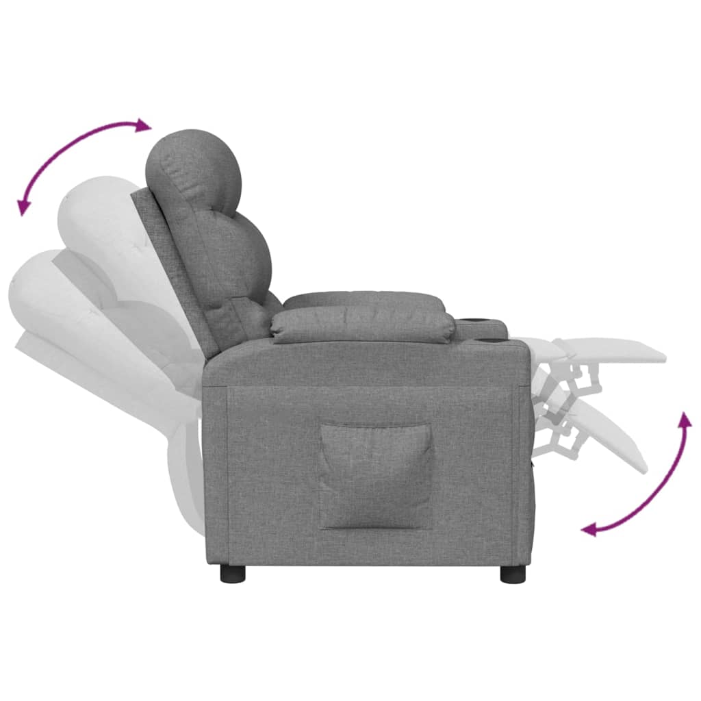 vidaXL Relaxsessel Hellgrau Stoff