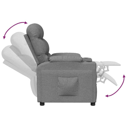 vidaXL Relaxsessel Hellgrau Stoff
