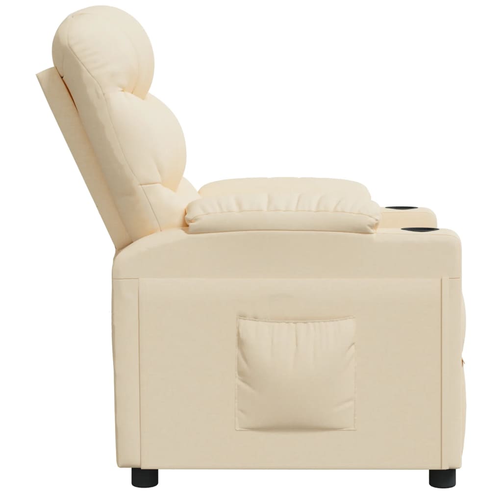 vidaXL Relaxsessel Creme Stoff