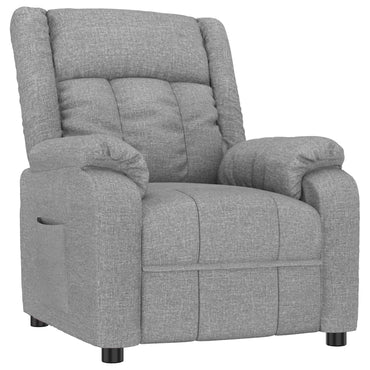 vidaXL Fauteuil relax Gris clair Tissu