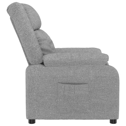vidaXL Fauteuil relax Gris clair Tissu