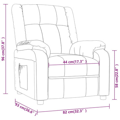 vidaXL Fauteuil relax Gris clair Tissu