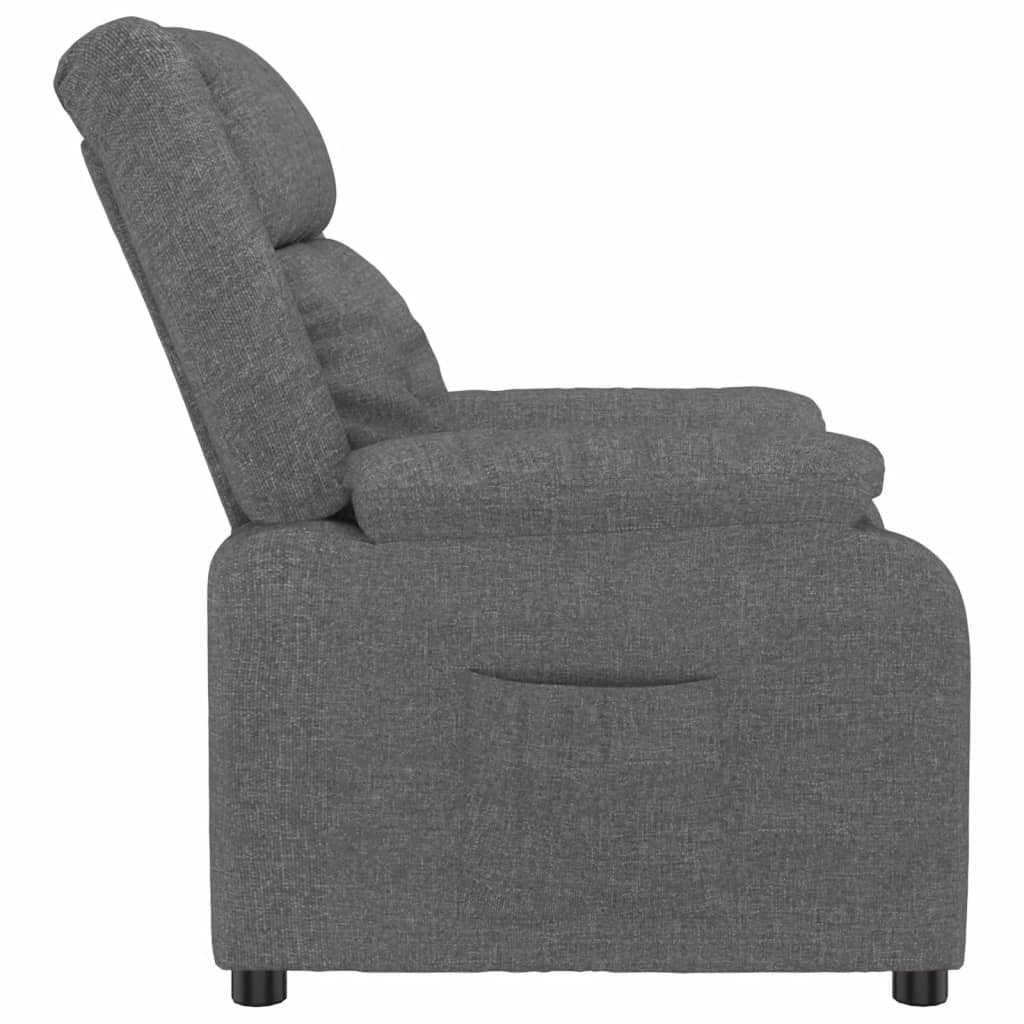 vidaXL Fauteuil de relaxation gris foncé en tissu