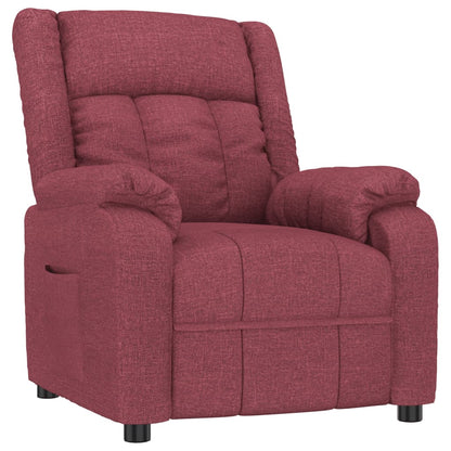vidaXL Fauteuil relax Rouge bordeaux Tissu
