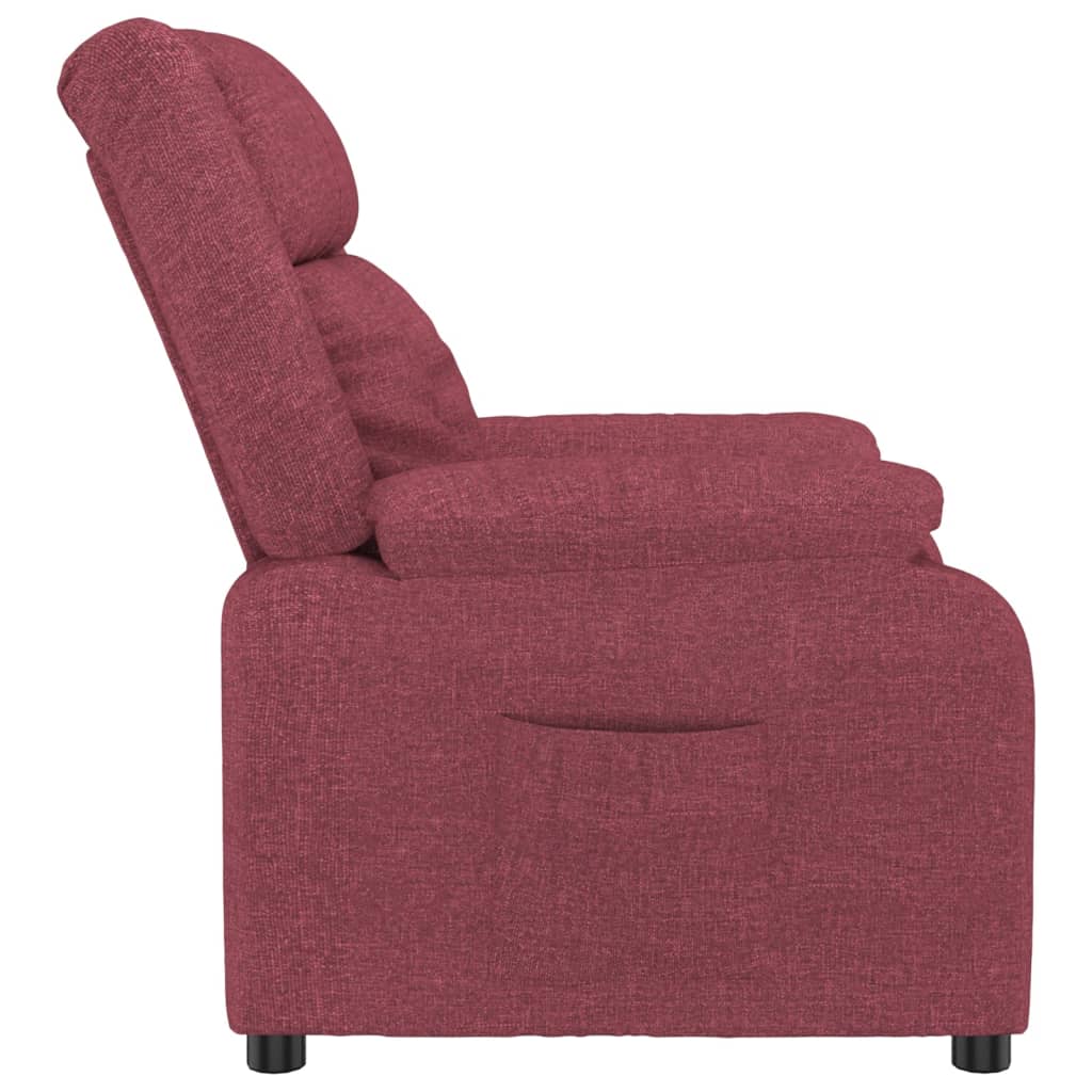 vidaXL Fauteuil relax Rouge bordeaux Tissu