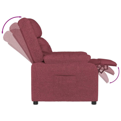 vidaXL Fauteuil relax Rouge bordeaux Tissu