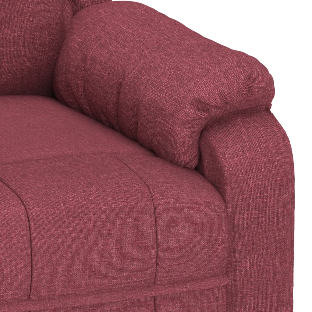 vidaXL Fauteuil relax Rouge bordeaux Tissu