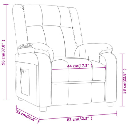 vidaXL Fauteuil relax Rouge bordeaux Tissu