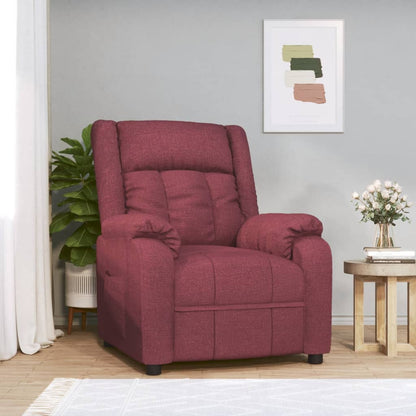 vidaXL Fauteuil relax Rouge bordeaux Tissu