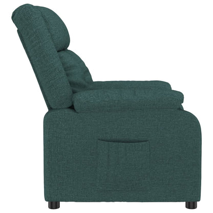 vidaXL Fauteuil relax vert foncé en tissu