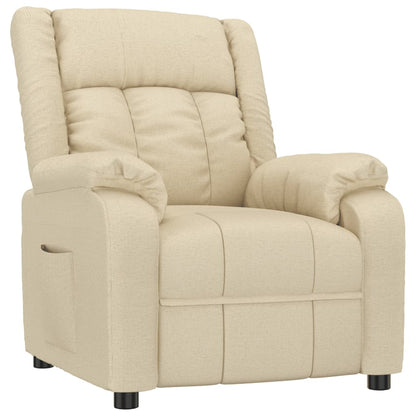 vidaXL Fauteuil relax crème tissu