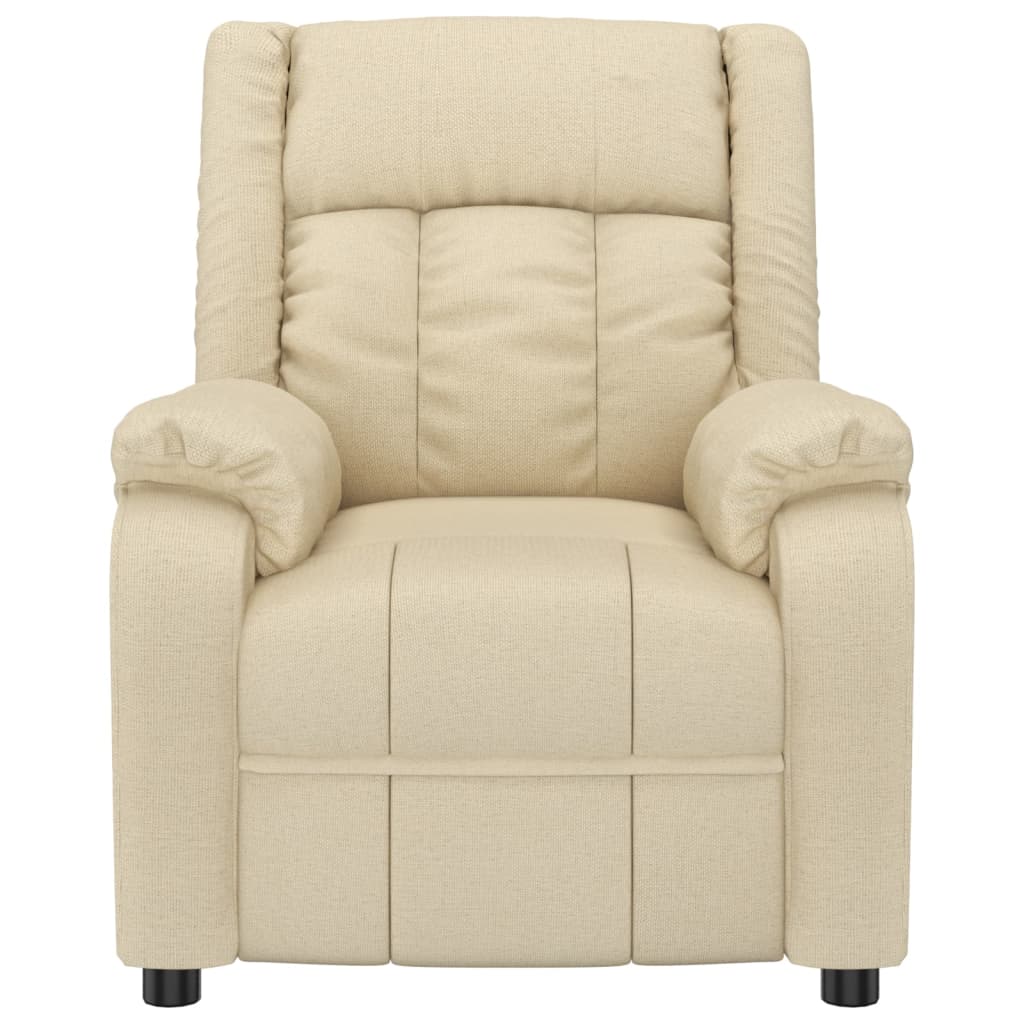 vidaXL Fauteuil relax crème tissu