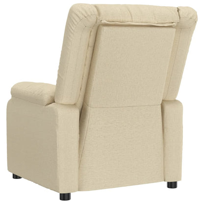 vidaXL Fauteuil relax crème tissu