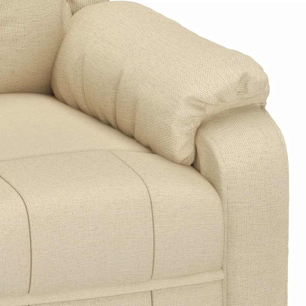 vidaXL Fauteuil relax crème tissu