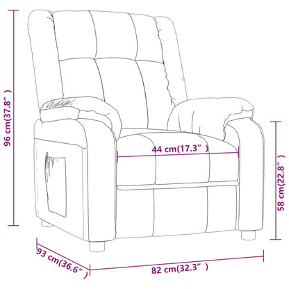 vidaXL Fauteuil relax crème tissu