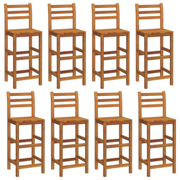vidaXL Tabourets de bar 8 pcs Bois d'acacia massif