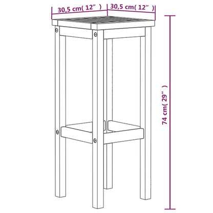 vidaXL Tabourets de bar 4 pcs Bois d'acacia massif