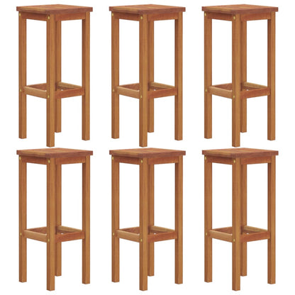 vidaXL Tabourets de bar 6 pcs Bois d'acacia massif
