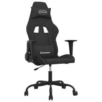 Gaming-Stuhl mit Massagefunktion Schwarz Stoff