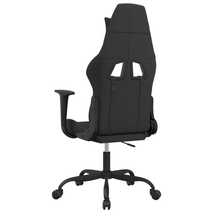 Gaming-Stuhl mit Massagefunktion Schwarz Stoff