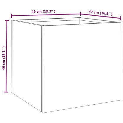 vidaXL Jardinières 2 pcs 49x47x46 cm Acier Corten