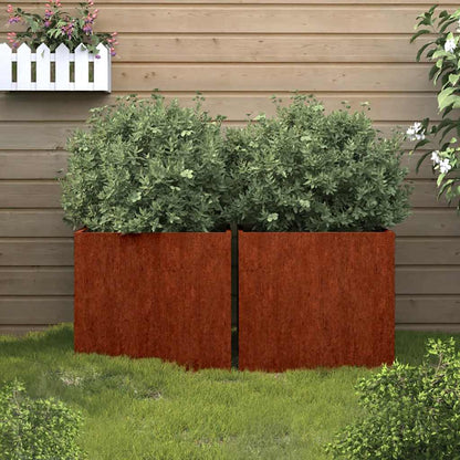 vidaXL Jardinières 2 pcs 49x47x46 cm Acier Corten