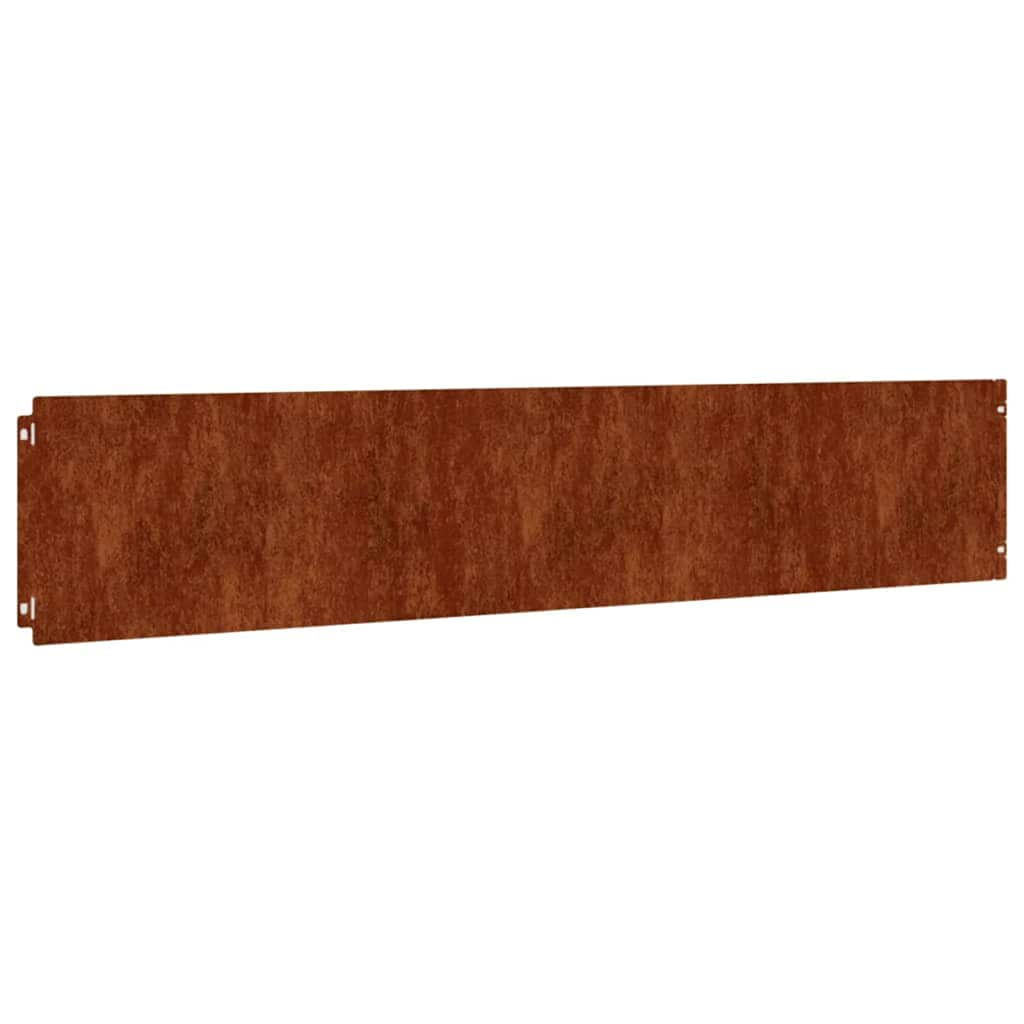 Rasenkanten 10 Stk. 20x103 cm Flexibel Cortenstahl