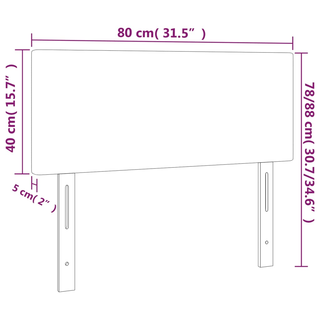 vidaXL Kopfteil Weiß 80x5x78/88 cm Kunstleder