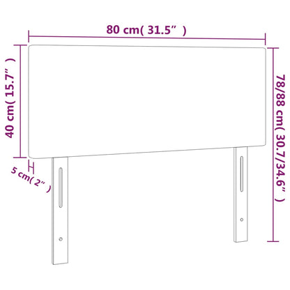vidaXL Kopfteil Weiß 80x5x78/88 cm Kunstleder