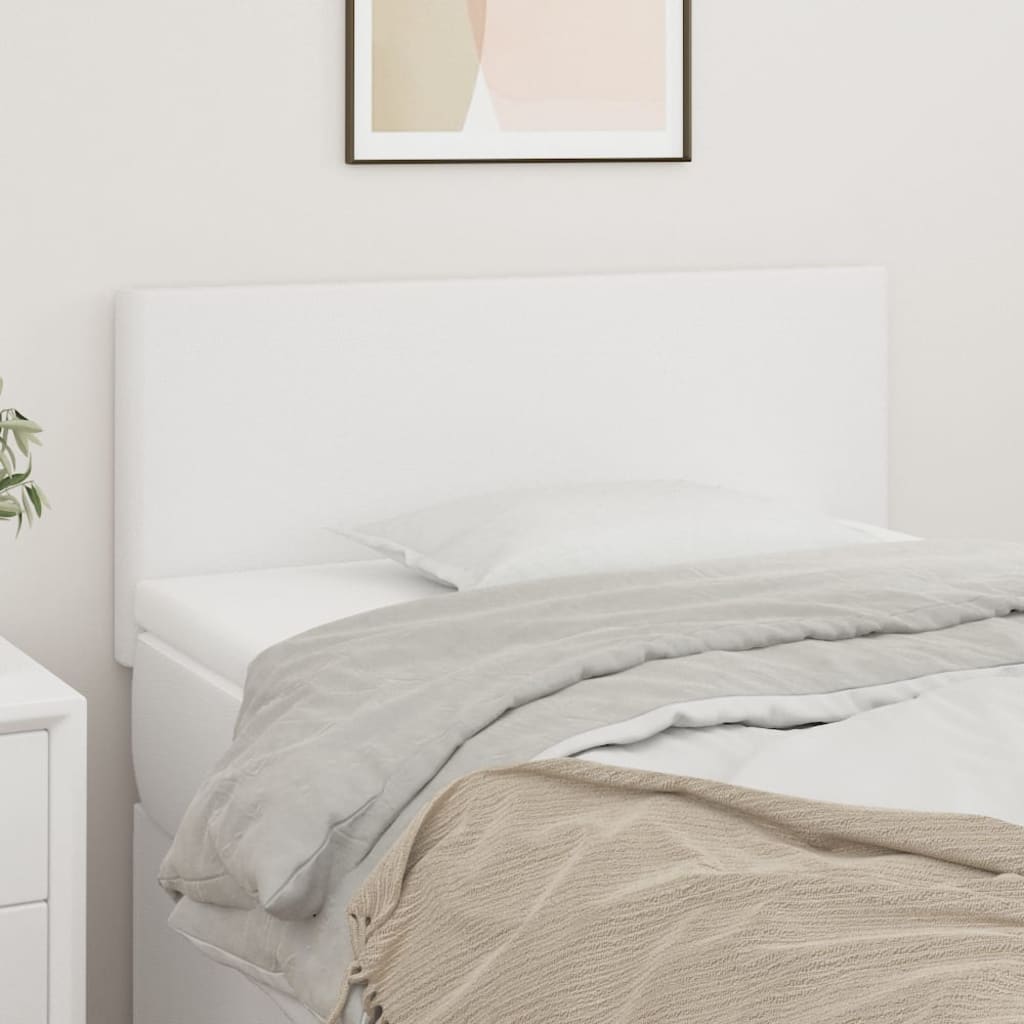 vidaXL Kopfteil Weiß 80x5x78/88 cm Kunstleder