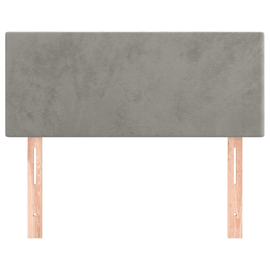 vidaXL Kopfteil Hellgrau 80x5x78/88 cm Samt