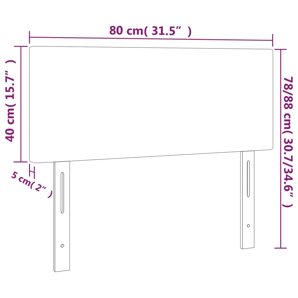 vidaXL Kopfteil Dunkelgrau 80x5x78/88 cm Samt