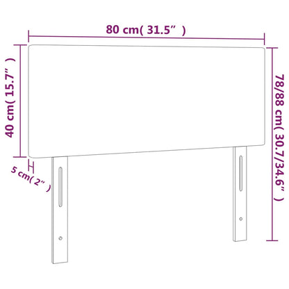 vidaXL Kopfteil Dunkelgrau 80x5x78/88 cm Samt