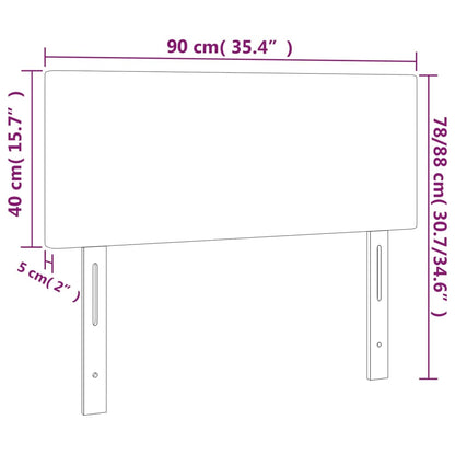vidaXL Kopfteil Rosa 90x5x78/88 cm Samt