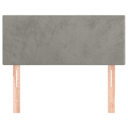 vidaXL Kopfteil Hellgrau 100x5x78/88 cm Samt