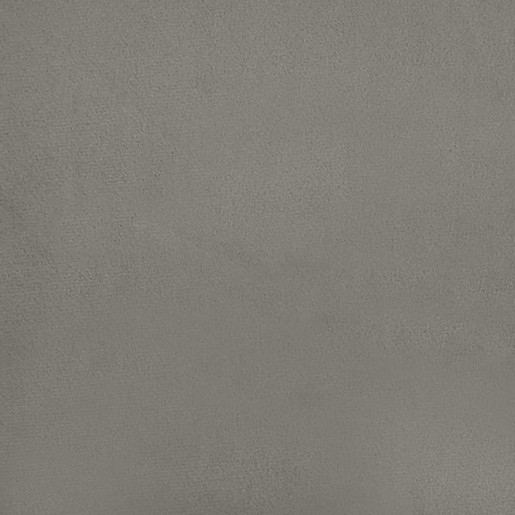 vidaXL Kopfteil Hellgrau 100x5x78/88 cm Samt