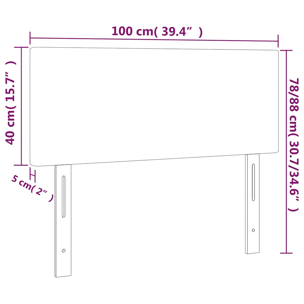 vidaXL Kopfteil Dunkelblau 100x5x78/88 cm Samt