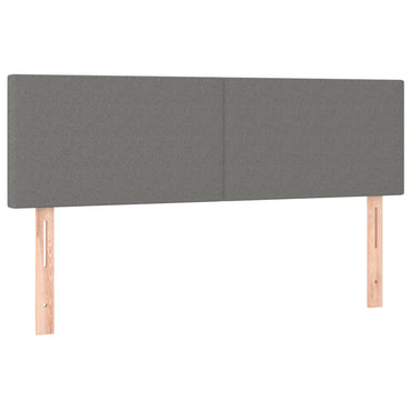 vidaXL Kopfteile 2 Stk. Dunkelgrau 72x5x78/88 cm Stoff