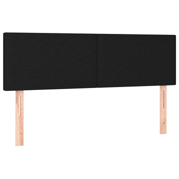 vidaXL Kopfteile 2 Stk. Schwarz 72x5x78/88 cm Stoff