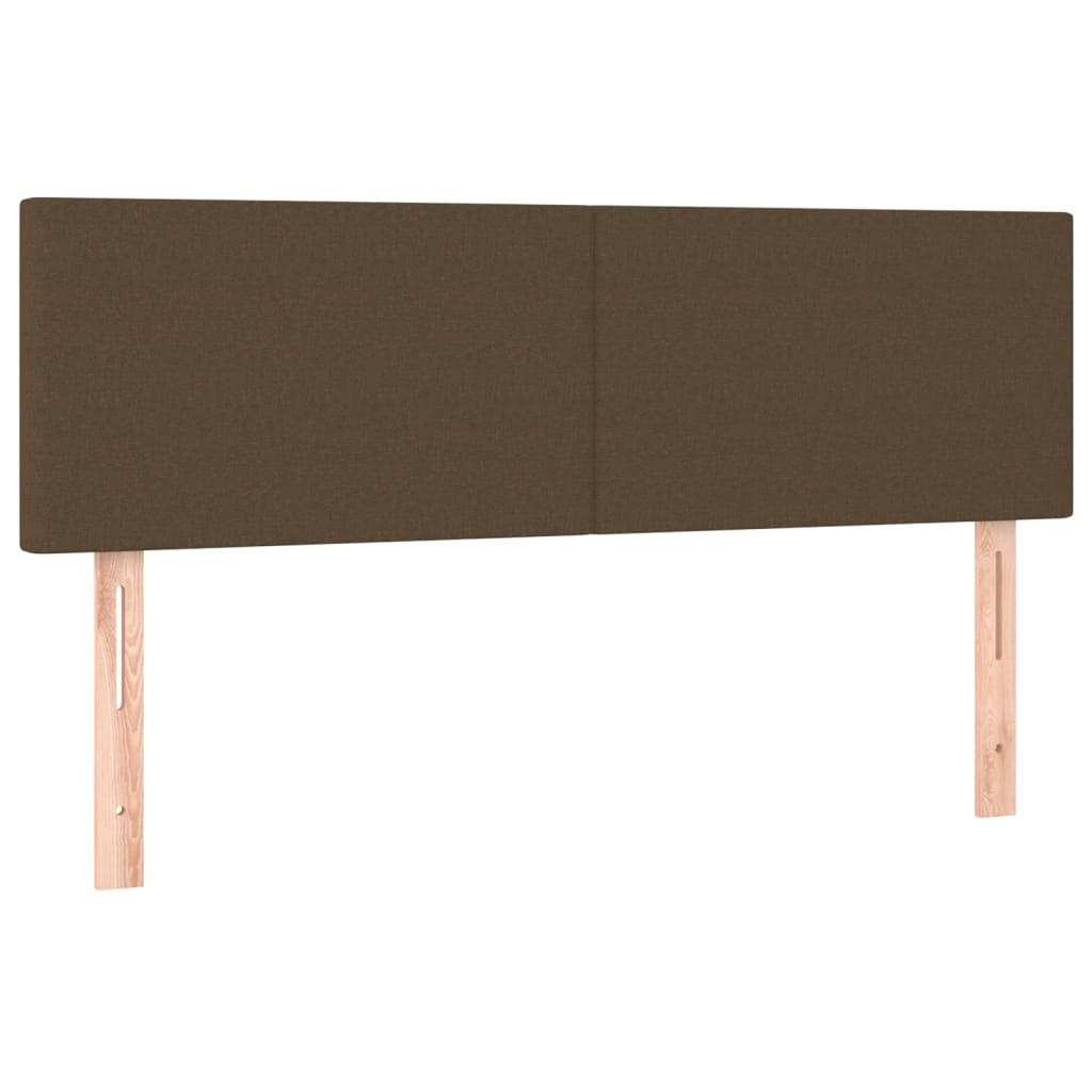 vidaXL Têtes de lit 2 pcs Marron foncé 72x5x78/88 cm Tissu