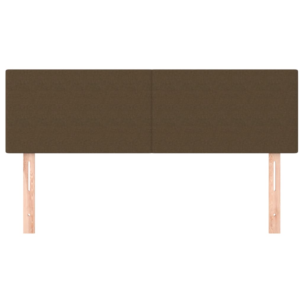 vidaXL Têtes de lit 2 pcs Marron foncé 72x5x78/88 cm Tissu