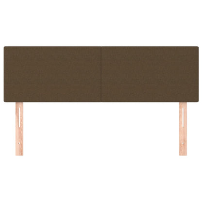 vidaXL Têtes de lit 2 pcs Marron foncé 72x5x78/88 cm Tissu