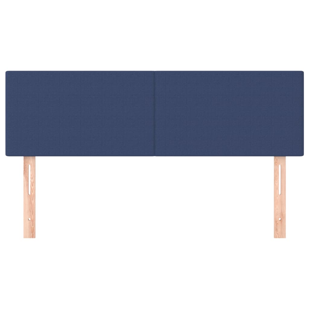 vidaXL Kopfteile 2 Stk. Blau 72x5x78/88 cm Stoff