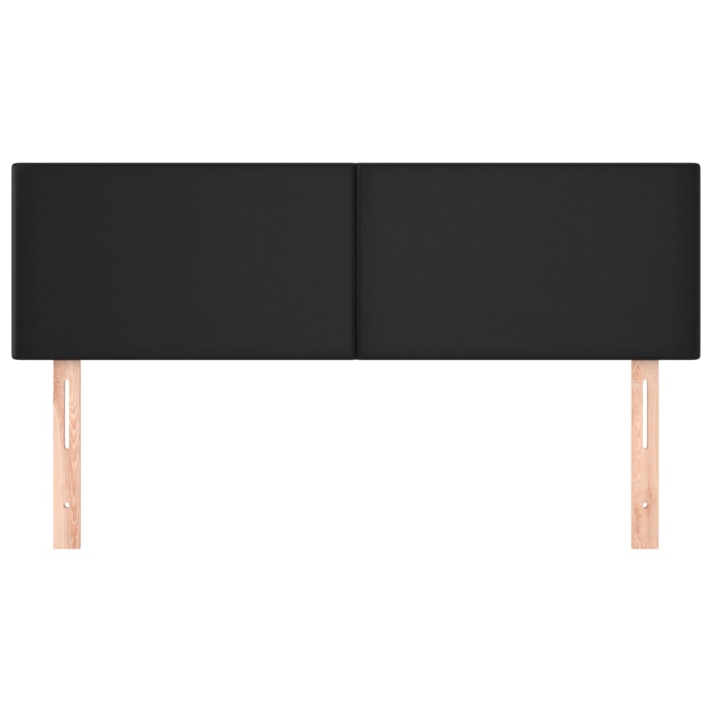 vidaXL Kopfteile 2 Stk. Schwarz 72x5x78/88 cm Kunstleder