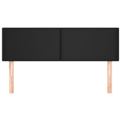vidaXL Kopfteile 2 Stk. Schwarz 72x5x78/88 cm Kunstleder