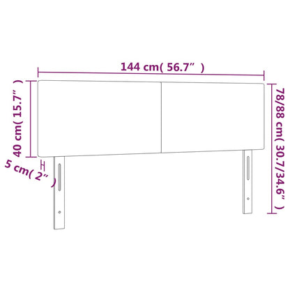 vidaXL Kopfteile 2 Stk. Schwarz 72x5x78/88 cm Kunstleder