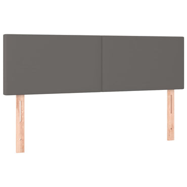 vidaXL Kopfteile 2 Stk. Grau 72x5x78/88 cm Kunstleder