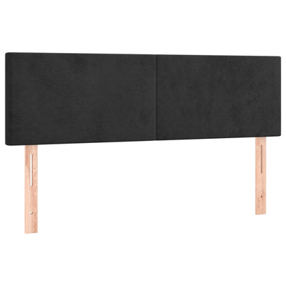 vidaXL Kopfteile 2 Stk. Schwarz 72x5x78/88 cm Samt