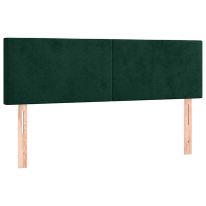 vidaXL Kopfteile 2 Stk. Dunkelgrün 72x5x78/88 cm Samt